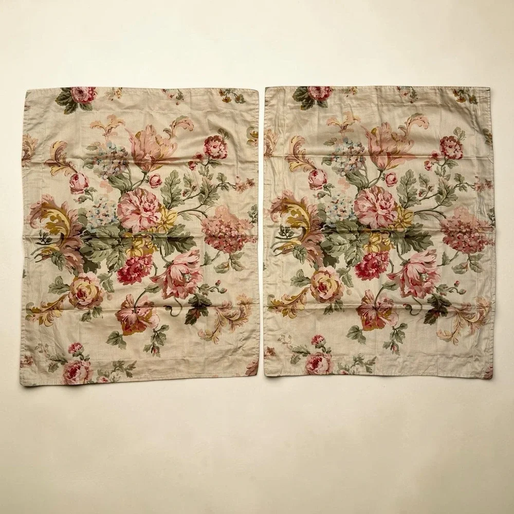 Vintage RALPH LAUREN 4 Pc. Curated King Sheet Set Guinevere/Sussex Gardens *READ
